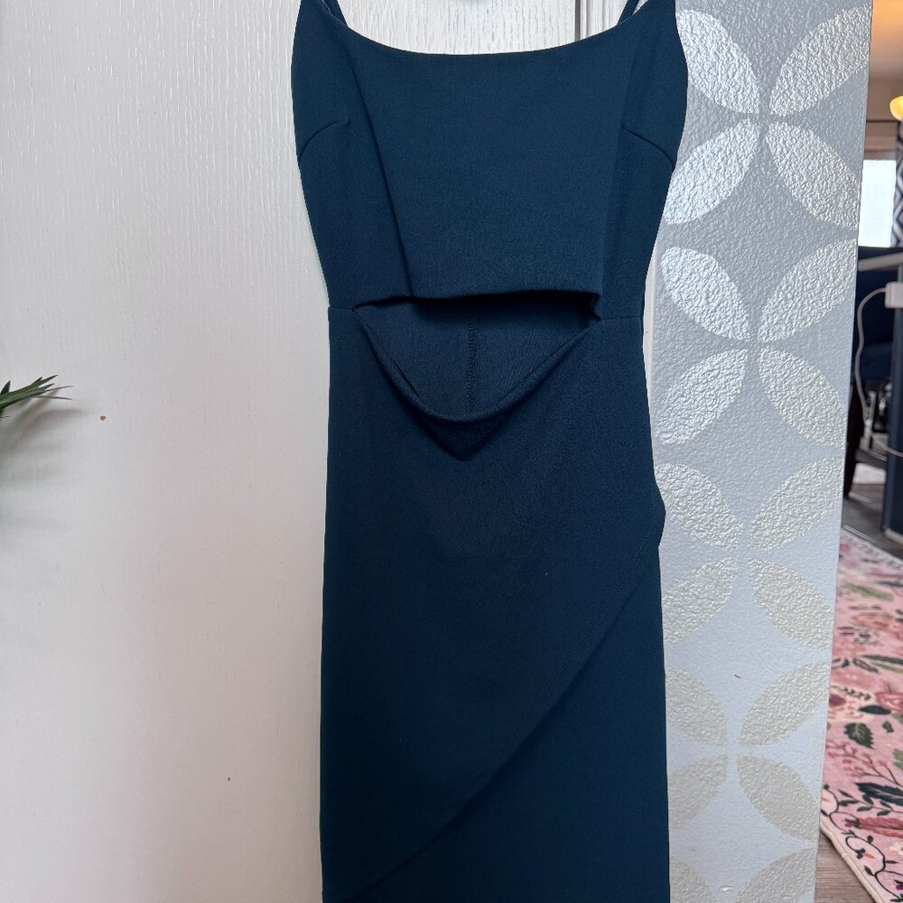 Lulus Dark Green Cutout Mini Dress